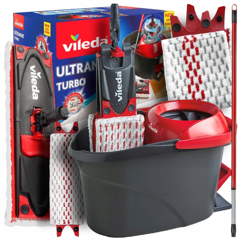 Vedro a plochý mop Vileda VEDROVÝ MOP OTOČNÁ TYČ ULTRAMAX MICROFIBER 35 cm